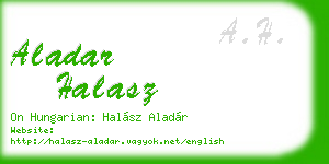 aladar halasz business card